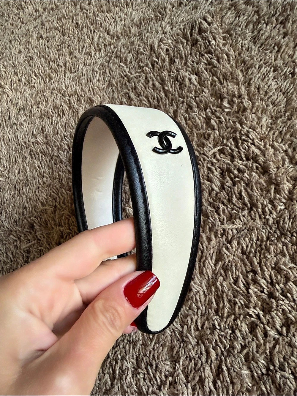 Chanel White & Black Headband